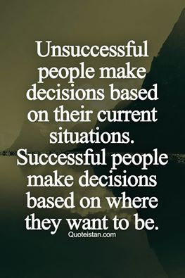 Quote about successful people's decisions